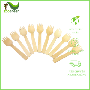 Dĩa gỗ dùng 1 lần – 10,5cm
