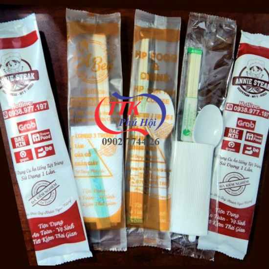 In túi combo muỗng đũa tăm giấy dùng 1 lần - Ảnh 2