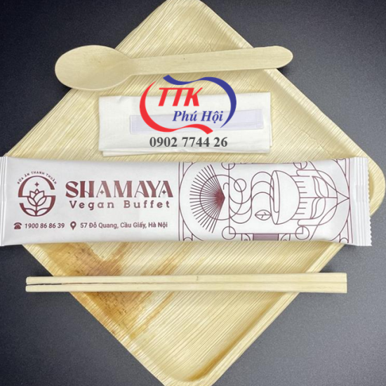 In vỏ combo muỗng đũa tăm giấy nhà hàng - Ảnh 6