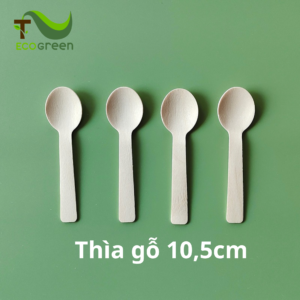 Alternative view of Muỗng gỗ dùng 1 lần – 10,5 cm