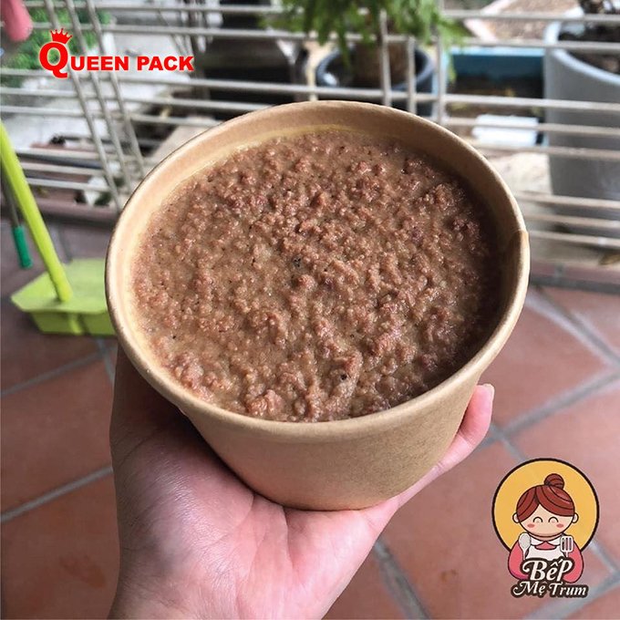 Tô/bát giấy kraft 500ml (17Oz) nắp PP - Ảnh 3