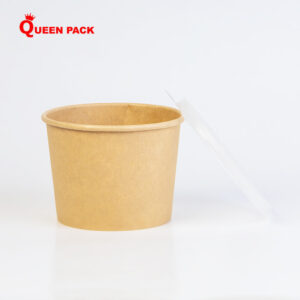 Alternative view of Tô/bát giấy kraft 500ml (17Oz) nắp PP
